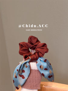 Travel Bohemian Polka Dot Butterfly Knot Hair Tie Band Headwear Ins Style Popular Hair Accessories Checkered Pattern Hair Bands