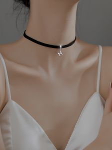 Z Miss 925 Sterling Silver Letter Pendant Necklace Womens Fashion Jewelry Choker Clavicle Chain Fresh out New Style