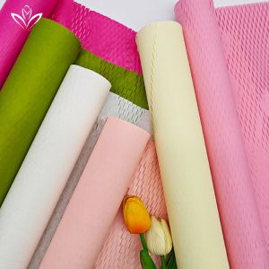 กระดาษตาข่ายชั้นดีแบบโพลีเอสเตอร์สำหรับงานศิลปะ ลายหives ลายตาข่าย สีสันสดใส ใช้สำหรับบรรจุดอกไม้สด วัสดุกระดาษถั่วฝรั่งเศส