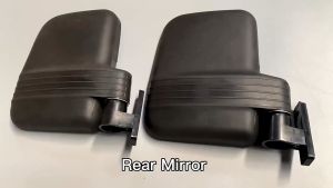 1 year warranty Golf Cart Mirrors - Universal Folding Side View Mirror For Golf Carts Club Car Ezgo Yamaha Star Zone Carts