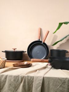 JEETEE Ceramic Non Stick Wok Pan Induction & Gas Compatible PFOA/PFAS Free 28CM/30CM