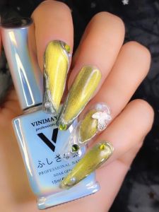 Sơn gel mắt mèo kim cương vàng/bạc Vinimay 15ml