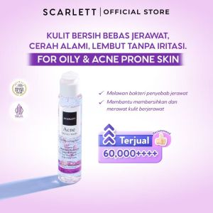 SCARLETT Brightening & Acne Facial Wash Untuk Semua Jenis Kulit Membantu untuk Mencerahkan dan Membersihkan Dalam Sekali Bilas