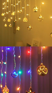 4 Meter Deepavali decoration item light 4m Curtain Fairy Light for Diwali decor 96led Lampu Hiasan 2025 Led light strip