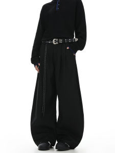 Woostop | Stylish Drape Loose Fit Wide Leg Trousers Scythe Style