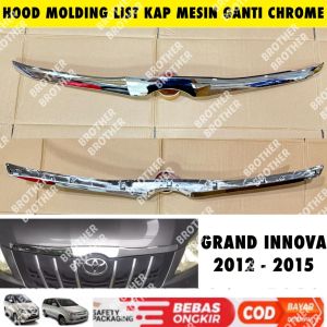 Hood Molding Grand Innova 2012 2014 2015 List Kap Mesin Cover Chrome Ganti