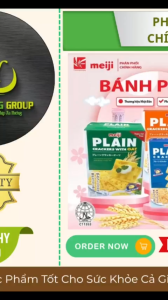 COMBO 5 Hộp -  Bánh Plain Craker With Oats MEIJI 104g