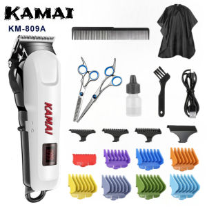 Kamai km-809a ปัตตาเลี่ยน ผมแบบชาร์จไฟได้เครื่องโกนหนวดมีดโกนสําหรับผู้ชายตัดผมที่กันจอนไร้สายปัตตาเลี่ยนดูแลส่วนตัวเครื่องใช้