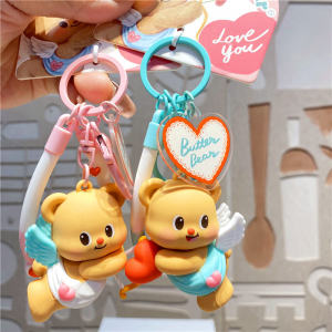 Butter Bear Soft Cute Keychain Pendant 2024 New Style Creative Gift Festive Supplies Keychain Ornament