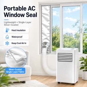 Portable AC Window Seal Kit Sliding Window Vent Seal Cloth for Air Conditioner Exhaust Hose Heat Insulation Waterproof
