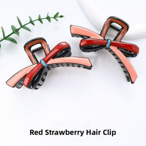 Simple Chic Color Block Oil Drip Butterfly Knot Hair Clip Trendy Personalized Commute Essential Versatile Hair Grips