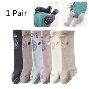 ถุงเท้าเด็กแรกเกิดการ์ตูนเด็กทารกสัตว์กันลื่นเข่าสูงนานถุงเท้าเพื่อความปลอดภัยในการคลาน0-3years พื้นถุงเท้า1คู่