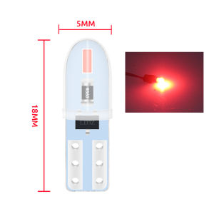 KEVANLY | 10pcs T5 W3W W1.2W 2 SMD 3014 Bulb Car Interior Lights Reading Dashboard Lights Door License Plate Light Indicator Wedge Lamps
