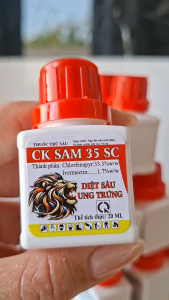 (Chai 20ml) Thuốc Trừ Sâu CK SAM 35SC - Diệt Sâu Ung Trứng: trừ sâu keo mùa thu bọ nhảy sâu tơ sâu cuốn lá sâu xanh da láng