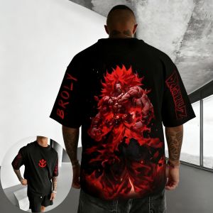 Bandai | Dragon Ball Anime Printed Cotton T-shirt 2026 Mens and Womens New Summer Street Hip Hop Loose Casual Large Short Sleeve Top