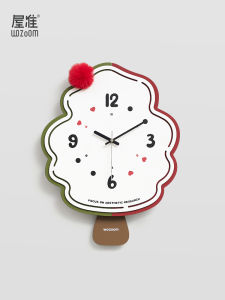 Wozoom Modern Simple Style Living Room Wall Clock Creamy Style Creative Hanging Clock Battery Powered Imported Eco-Friendly Material