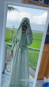 Gamis Terbaru 2023 Alisya Dress Mom Bahan Shaqillah