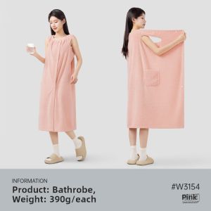 Soft Absorbent Non-Cotton Bath Towel Dress Quick Dry Large Size Home Use Grace Jie Li Ya Bath Robe Polyester Fiber for Women