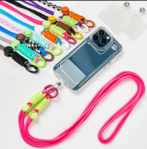 INS Hot Candy Color Mobile Phone Lanyard Crossbody Long Strap Rope Cell Phone Accessories Anti-lost Long Chain Keychain 130cm