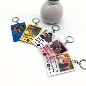 Customized Photo Music Keychain Available In Various Colors Acrylic Material Suitable For Birthday Gifts Valentines Day Gifts Christmas Gifts Etc.