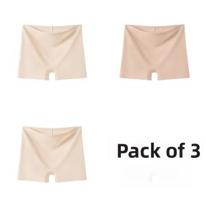 miiow | MiiOW Ice Silk Seamless Safety Underwear Womens Prevent Exposure Flat Butt Lifting Two-In-One Base Layer Pants Summer Thin Model