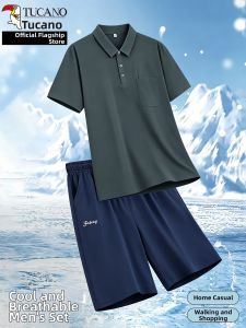 TUCANO | Mens Ice Silk Breathable Polo Shirt and Shorts Set
