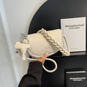 กระเป๋าสะพายข้าง PU หนังนิ่ม กระเป๋าสะพายข้างสไตล์เกาหลีสำหรับผู้หญิง กระเป๋าสะพายข้างแบบมินิเทรนด์ กระเป๋าสะพายข้างแบบลำลอง