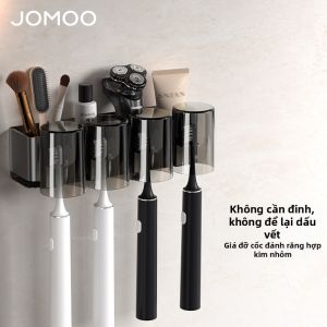 JOMOO | No Drill Wall Mounted Toothbrush And Cup Organizer