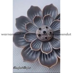 Tempat Dupa Tahan Panas & Holder Dupa 6 Lubang Desain Lotus 5.5cm WMO YUPCBZ