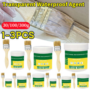1-3Pcs Transparent Waterproof Agent With Brush Coating Sealant Agent 30/100/300g Polyurethane Glue For Home For Roof Bathroom