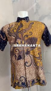 Kemeja Batik Slimfit Motif Arkhananta Hem Baju Pria Terbaru Atasan Kondangan Kerja Formal