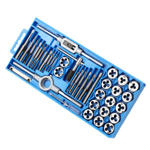 12/20/40 pcs Tap Die Kits Faucet and Mold Set Steel Wire Cone Mold Set for Cutting External & Internal Threads Hardware Tools