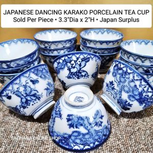 JAPAN SURPLUS DANCING KARAKO PORCELAIN TEA CUP • SOLD PER PIECE