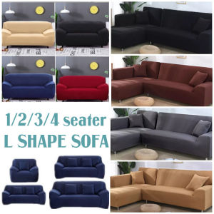 Plain Color Sofa Cover 1 2 3 4 Seater Sofa Slipcover Pure Color Regular/Armrest/Conner/L Shape Sofa Cover
