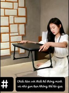⚡⚡Bàn Học Gấp Gọn Bàn Học Gập Thông Minh Mặt Bàn Có Mức Điều Chỉnh Độ Nghiêng Kèm Thanh Chống Trượt Khay Đựng Cốc Tiện Lợi