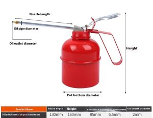 Oil Can Lubrication Metal High Pressure Pump Grease Guns Motorcycle Car Oil Pot Bottle Car Repair Tool 200ml 250ml 300ml 500ml