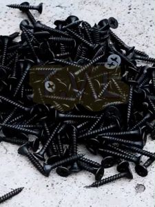 520PCS Black Screw M3.5 Black Gypsum Screw Drywall for Wood Metal 1inch to 3 inch with Flat Head for Metal Wood