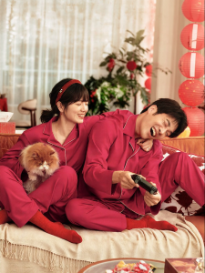 Purcotton | Soft Water Cotton Home Suit Set Red Horse Year Born