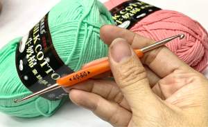 Móc len cán nhựa 2 đầu loại tốt bán từng cây theo size