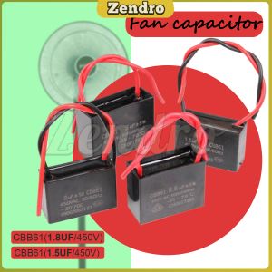 ZEO 1PC CBB61 1.5uF 1.8uF Electric Fan Capacitor 450V Fan Repair Parts
