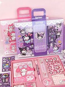 Sanrio Handbook Set Kuromi Set Melody Handbook Gift Box Childrens Gift Girl Primary School Gift 库洛米手账本套装