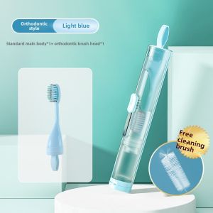 Portable Travel Dental Care Kit Folding Storage Box Integrated Toothbrush Toothpaste Soft Bristles Orthodontic Treatment Set