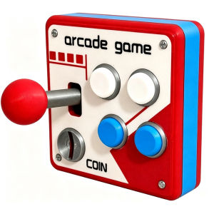 Drill-Free Light Switch Cover Retro Arcade Game Switch Panel Decor Joystick Wall Switch Plate for Gift Suit Gaming Enthusiasts