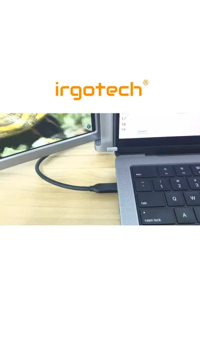Tri Screen Portable Monitor for Laptop 13"-15" | 14" Dual IPS FHD Display Extender | Single Cable Version Local Warranty