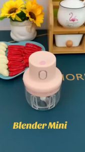 Blender Mini Pink Multifungsi USB Blender Bumbu Dapur Blender Makanan Bayi