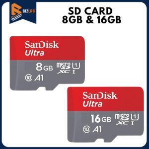 BIZLAB Micro SD Card 8GB & 16GB Ultra MicroSDXC UHS-I Memory Card Micro Class10 UHS-1 Flash Card Memory Card Ultra A1