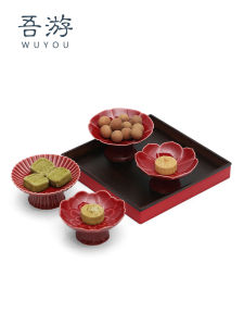 Bộ Đĩa Đựng Trái Cây Hình Trái Tim Đỏ Cho Lễ Cưới Và Tiệc Sinh Nhật Bộ Đĩa Đựng Đồ Ăn Nhẹ Thiết Bị Nhà Bếp Bằng Gốm Sứ