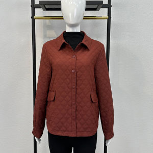 Middle-Aged Mom Autumn Clothes Fashionable Jacket 2024 New Arrival Short Jacket Western Style Middle-Aged and Elderly Womens Top Clothing Thin Cotton