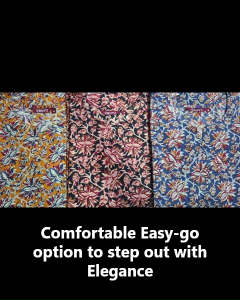 [Ready SG Stock] Kalamkari Printed Cotton Straight-Cut Floral print Only Top / Punjabi Top [Indian Casual Dresses]
