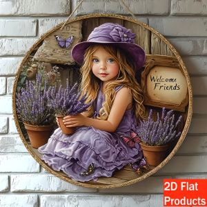 CIFbuy | Japanese Zen Garden Waterfall Round Aluminum Wall Art 2D Flat Scenery Decor for Home Office Cafe Holiday Gift